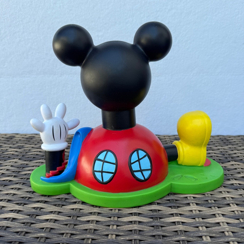 Disney Store Mickey Mouse Clubhouse Coin Bank Piggy Bank Large Plastic RARE